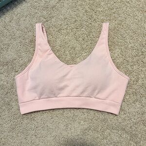 Athleta Women’s M Light Pink Ribbed Sports Bra
